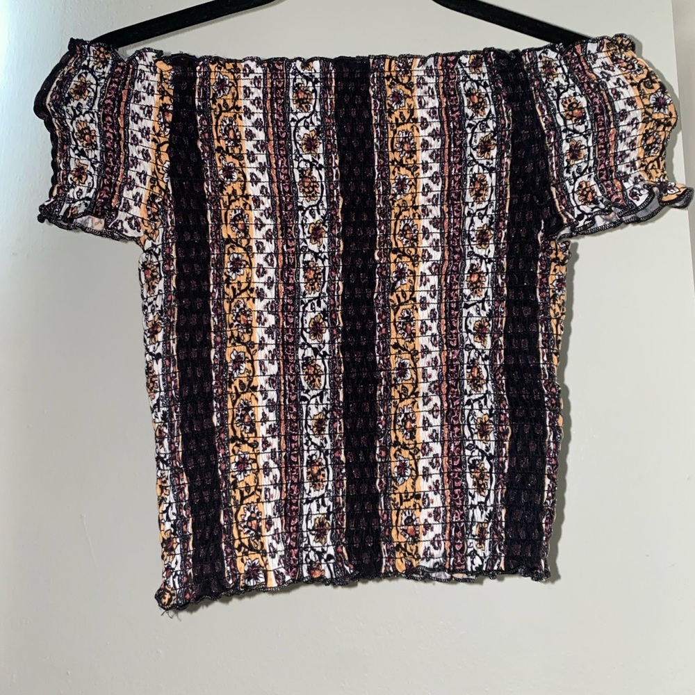 Rue21 Multicolor Striped Off-Shoulder Blouse